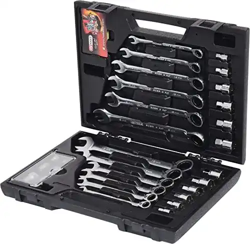 KS Tools Ratschenkasten 503.4960 GEARplus, 30-teilig mit Adapter