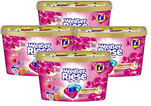 Waschmittel-Pods Weißer Riese Color Trio-Caps mit Aromatherapie