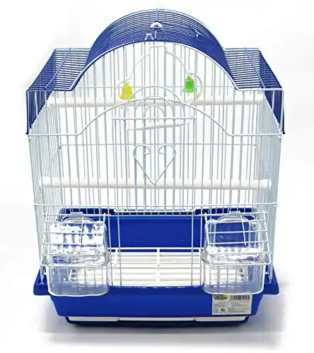 Metall Vogelkäfig BPS Buena Pet Shop mit Futternapf und Zubehör