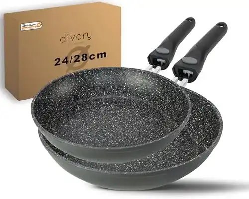 Pfannenset DIVORY 2-teilig mit abnehmbarem Griff 24 cm