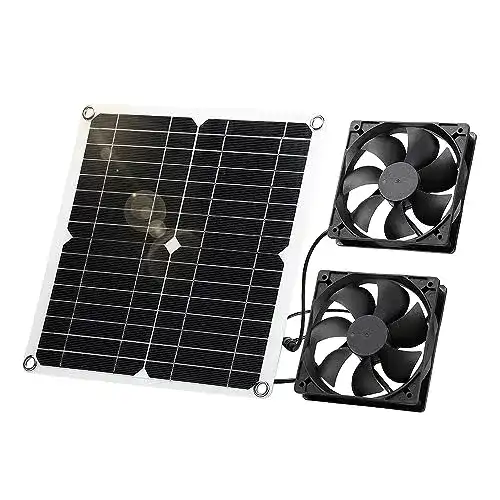 Solarlüfter Sunyima mit 12W Solarpanel für kleine Ställe und Gewächshäuser