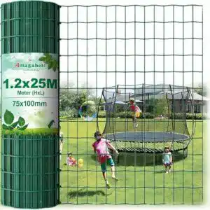 Maschendrahtzaun Amagabeli 1,2m x 25m für Garten und Gehege