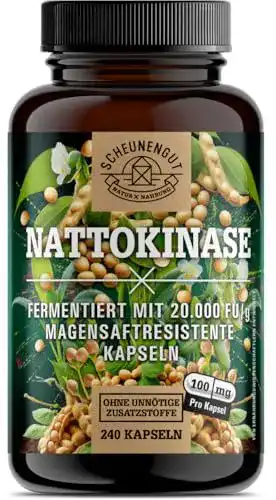 Nattokinase Kapseln 240 Stück je 100 mg (20.000 FU/g)
