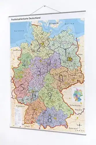 Deutschlandkarte GeoMetro XL Postleitzahlenkarte für Deutschland