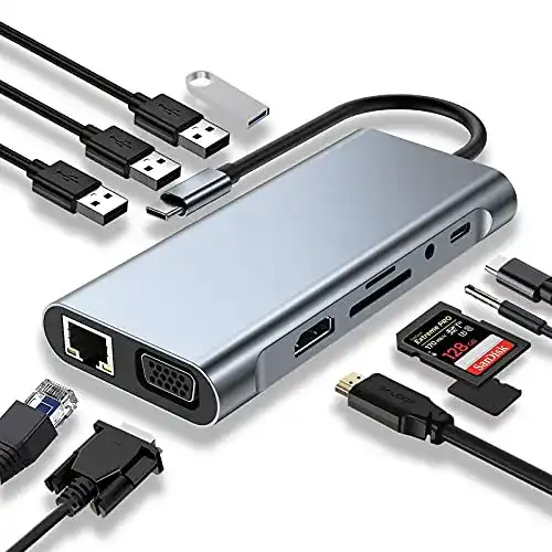 USB-C Hub SZPACMATE 11-in-1 Adapter und Docking Station