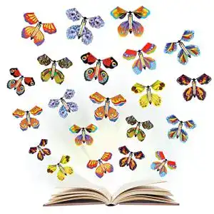 Kewuzy Fliegende Schmetterlinge 20 Stück in 10 Designs