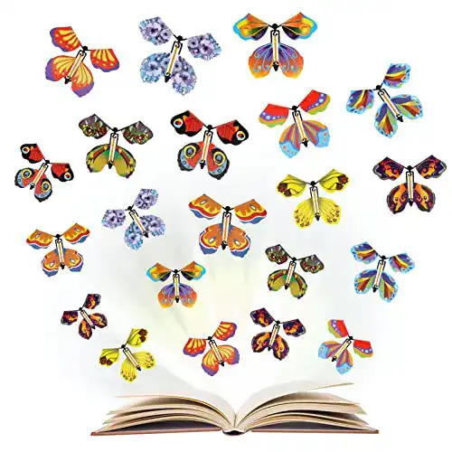 Kewuzy Fliegende Schmetterlinge 20 Stück in 10 Designs