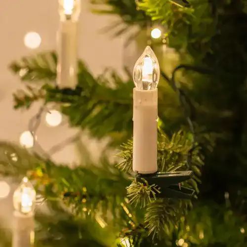 LED Weihnachtsbeleuchtung Lights4Fun 50er LED Weihnachtsbaumkerzen