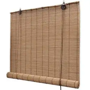 Holzjalousien Vidaxl Bambusrollo Braun 120×160 cm
