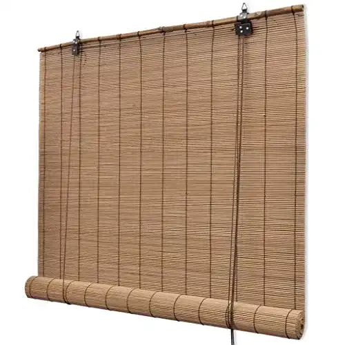 Holzjalousien Vidaxl Bambusrollo Braun 120×160 cm