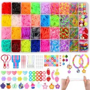 Selizo Loom Bänder Set mit über 2600 Gummibändern und Zubehör