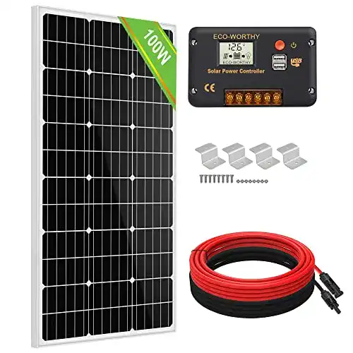 ECO-WORTHY 100W 12V Solarpanel-Kit für Wohnmobile