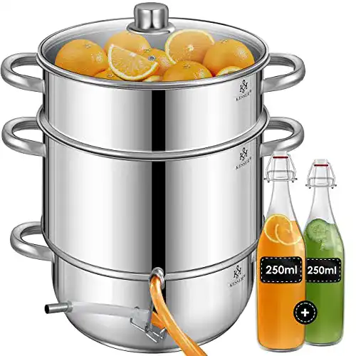 Dampfentsafter KESSER ® 15 L Edelstahl Entsafter Saftpresse