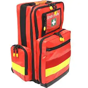 Notfallrucksack Bexamed Medicus Pro leere Ausführung mit roten und gelben Elementen