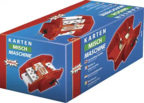 Kartenmischmaschine Amigo 5000 für verschiedene Kartenspiele, rot