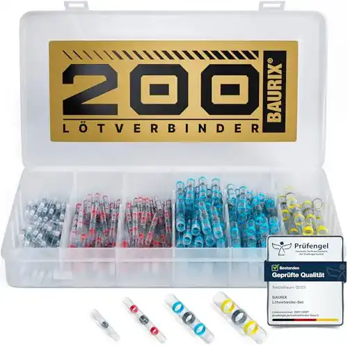 Lötverbinder Baurix Set mit 200 Stück – IP67 Schrumpfverbinder