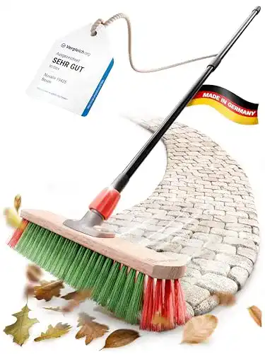 Novaliv Kehrbesen mit Teleskopstiel für Garten und Straßenreinigung