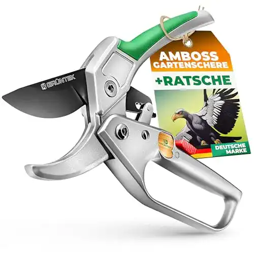 Grüntek Amboss Gartenschere Kondor 200 mm – Präzises Schneidewerkzeug