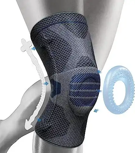 Neenca Kniebandage mit Patella Gel Pads und Seitenstabilisatoren