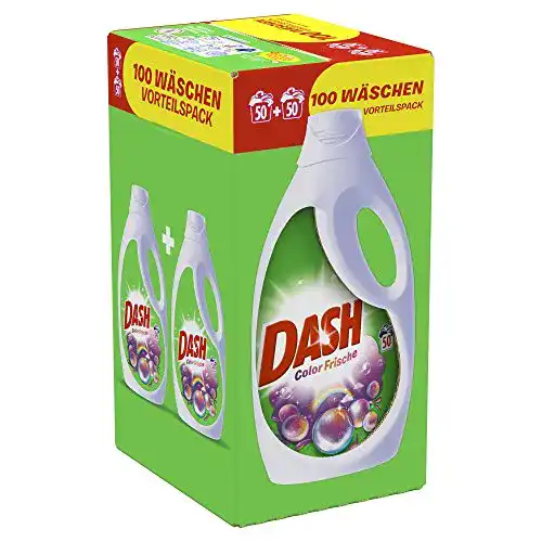 Dash Colorwaschmittel Flüssig für Buntwäsche, 6,5 l