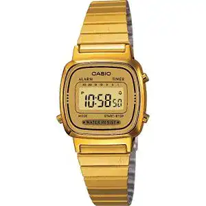Damenuhr Casio Armbanduhr Digital Quarz Edelstahl LA670WEGA-9EF