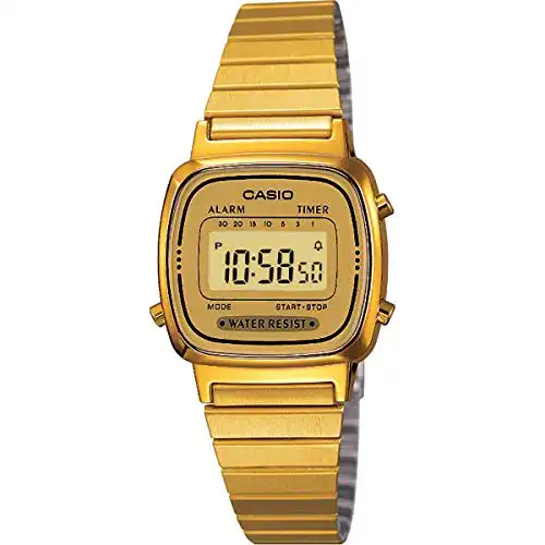 Damenuhr Casio Armbanduhr Digital Quarz Edelstahl LA670WEGA-9EF