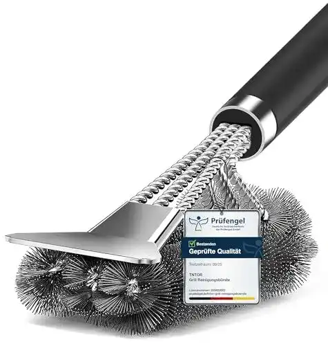 Grillreinigungsbürste TNTOR mit Edelstahl-Schaber