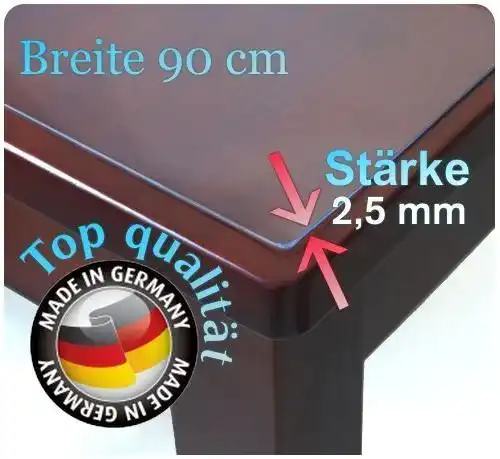 Tischfolie Vanillaflex Tischdecke Schutzfolie transparent 90 cm Breite