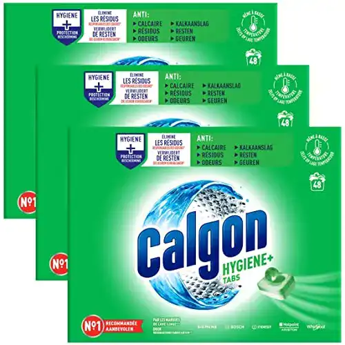 Anti-Kalk-Tabs für Waschmaschinen von Calgon, unparfümiert, 3 x 48 Stück