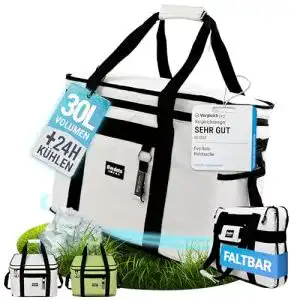 Kühltasche 30 Liter Five Dots mit 24 Stunden Kühlung für unterwegs