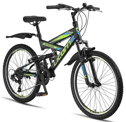 MTB Fully Licorne Bike Strong V Premium Mountainbike 24 Zoll