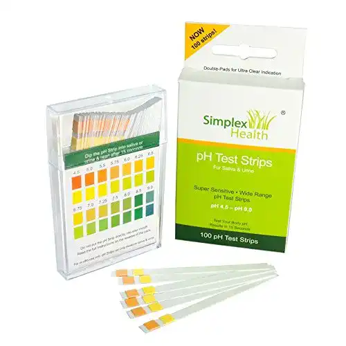 SimplexHealth pH Teststreifen für Urin und Speichel (100 Stück)