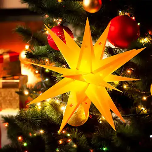 Adventsstern OUILA LED Weihnachtsstern, 45 cm Aufhängbar