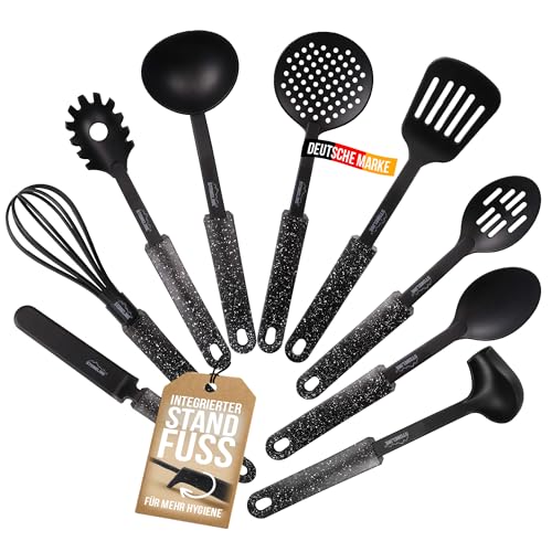 9-teiliges Küchenhelfer-Set STONELINE aus Nylon mit Ablage