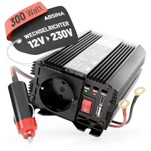 Kfz-Wechselrichter Absina 12V auf 230V Spannungswandler