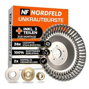 Unkrautbürste Nordfeld Profi für Freischneider mit 25,4mm Bohrung
