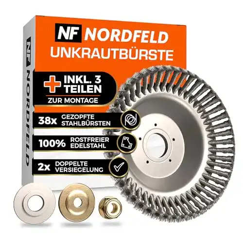 Unkrautbürste Nordfeld Profi für Freischneider mit 25,4mm Bohrung