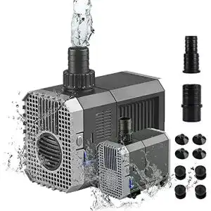 Exleco Aquariumpumpe 500L/H 7W Tauchpumpe für Aquarien und Brunnen