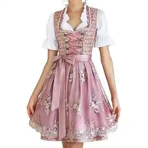 Dirndl Damen EIISSION Midi Trachtenkleid mit Trachtenrock