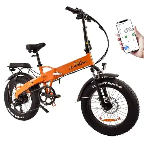 Fatbike KAISDA E-Bike 20 x 4,0 Zoll mit 250 W Motor und abnehmbarem Akku