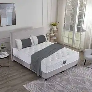 Boxspringbett 140×200 V6 mit Taschenfederkern und Bonellfederkern