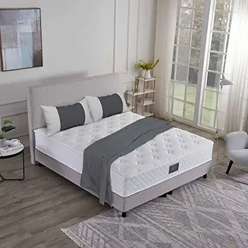 Boxspringbett 140×200 V6 mit Taschenfederkern und Bonellfederkern