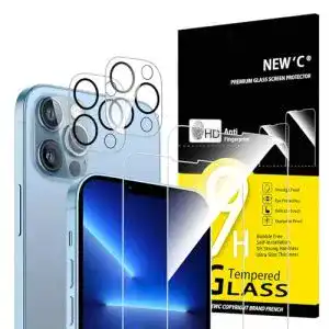 Panzerglas für iPhone 13 Pro Max von New’c – Displayschutz und Kameraschutz