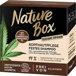 Nature Box Festes Shampoo mit Hanf für Kopfhautpflege