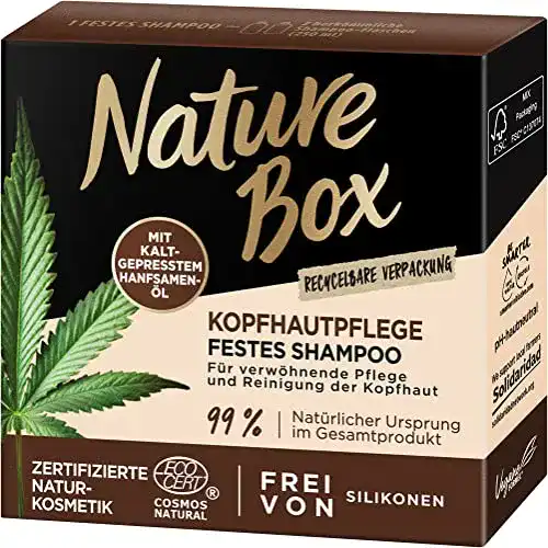 Nature Box Festes Shampoo mit Hanf für Kopfhautpflege