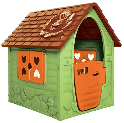 Spielhaus Dohany in grün für Kinder – Indoor und Outdoor geeignet