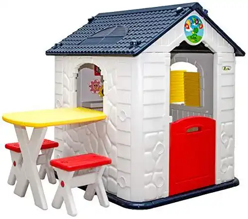 Spielhaus LittleTom für Kinder ab 1 Jahr mit Tisch und Sitzbank