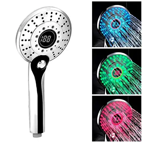 LED Duschkopf Gudoqi mit Farbwechsel und Temperaturregelung