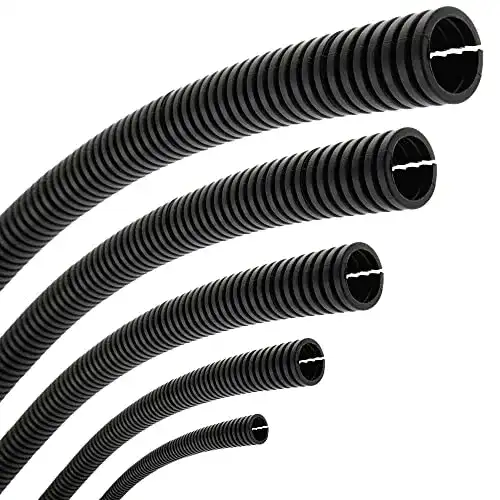 Leerrohr SeKi flexibles Wellrohr mit 14,3 mm Innendurchmesser, 2 m, geschlitzt