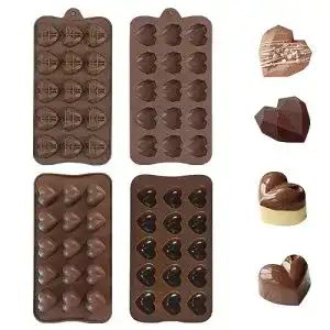 Pralinenform Gotfun Silikonform im 2er Set für Herz-Pralinen